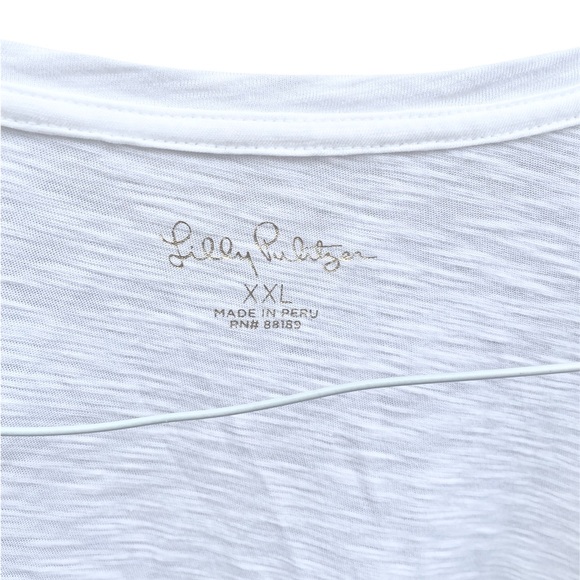 NWOT Lilly Pulitzer Meredith Resort White Tee - Picture 7 of 8